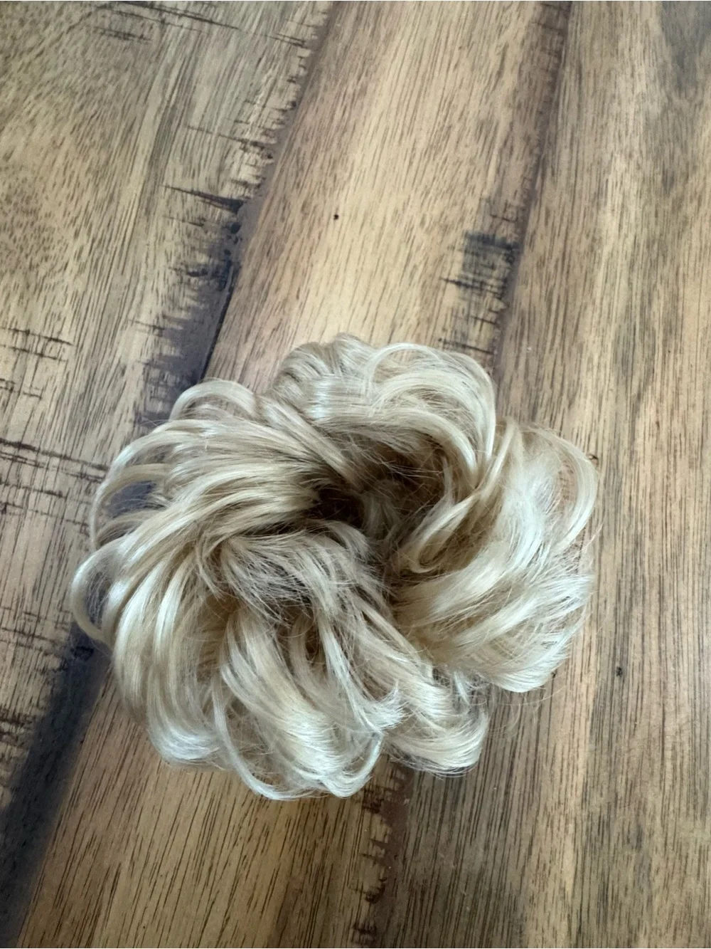 Blonde Curly Hair Scrunchie - Women’s Hair Accessory